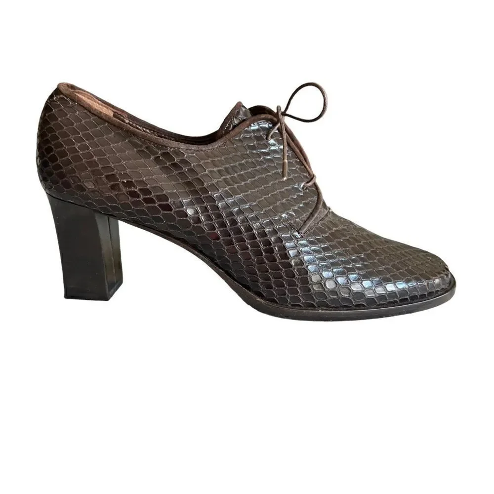 Vintage Emporio Armani Snakeskin Shoes Women’s Sz 9/ Sz 40 EU - Never Worn MINT